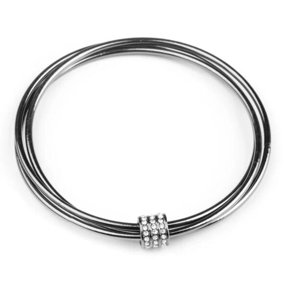 Roll Out The Rhinestones Black Bracelet (75) - Picture 2 of 2